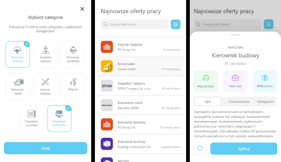 Portal z ogłoszeniami o pracę